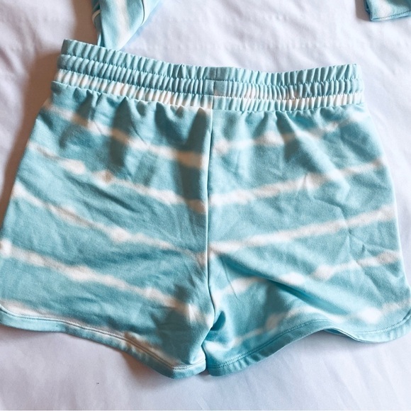 NWOT 32 Degrees Cool Aruba Blue Tie Dye Youth Short /Sweatshirt Size M 10/12 - Picture 6 of 10